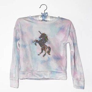 SO supersoft velour sweatshirt with sequin unicorn — Girls SZ Small (7)